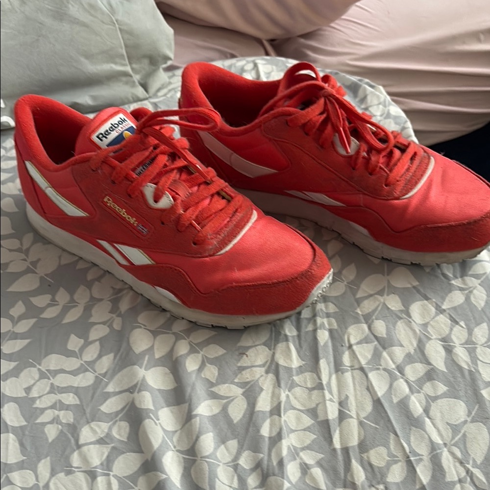 Reebok Classic Red and White Sneakers